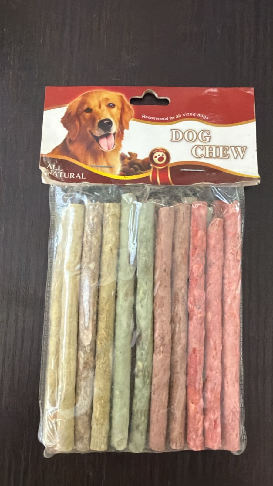 DOG CHEW COLOURED